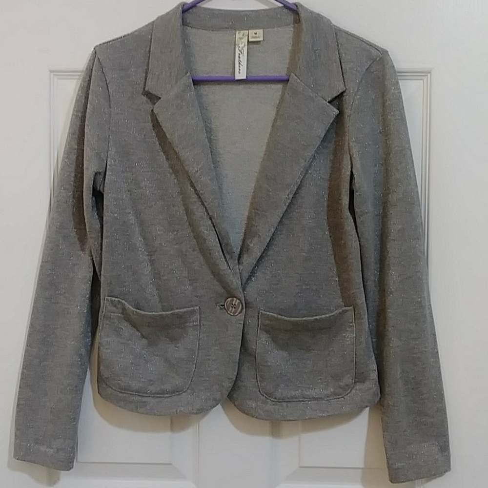 Gray Silver Blazer